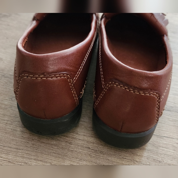 Dexter Women's Size 6M Brown Leather Comfort Loafer Shoes‎ with Tassels - Picture 6 of 9